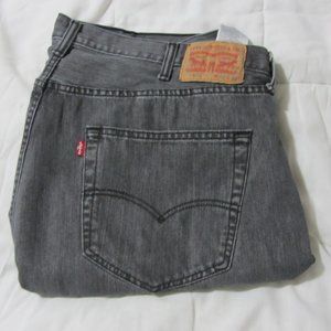 Levi's Original Fit Jeans 501 Button Fly 42X32 Black